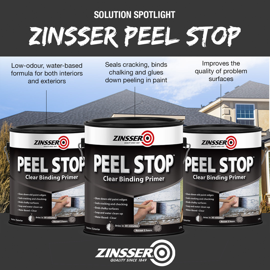 Zinsser Peel Stop Clear Binding Primer 1L Water-Based Sealer Indoor Outdoor