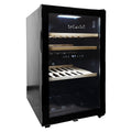 LeCavist 118L Dual Zone 56 Bottle Wine Fridge - Black, Frost Free, Double Glazed Door - LKS56VN2Z
