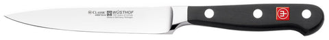Wusthof 12cm Classic Utility Knife - Black Handle - Single Knife - Made in Germany - 4066-7-12W