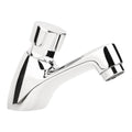 Shaw Mason Chrome Timed Push Button Basin Pillar Tap - 7 Sec Flow - 165mm x 155mm - SuperSaverAU - view 5