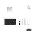 Mode Key Rack - 4 Black Hooks - 245mm - Durable - Easy Installation - SuperSaverAU - view 4