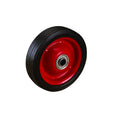 Easyroll 125mm Black Rubber Tyre with Red Metal Centre, Solid, 40kg Load