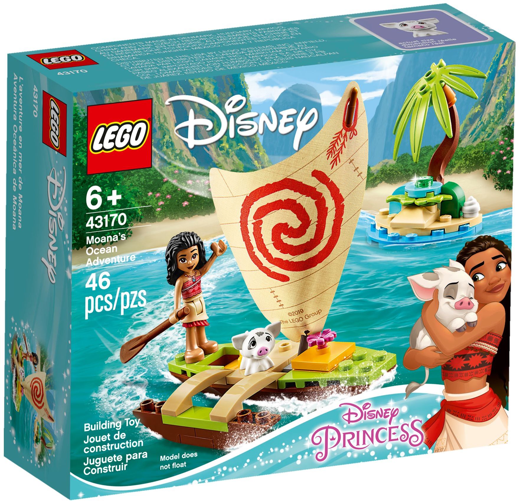LEGO 43170 Moana's Ocean Adventure Sailboat Toy - SuperSaverAU - view 1