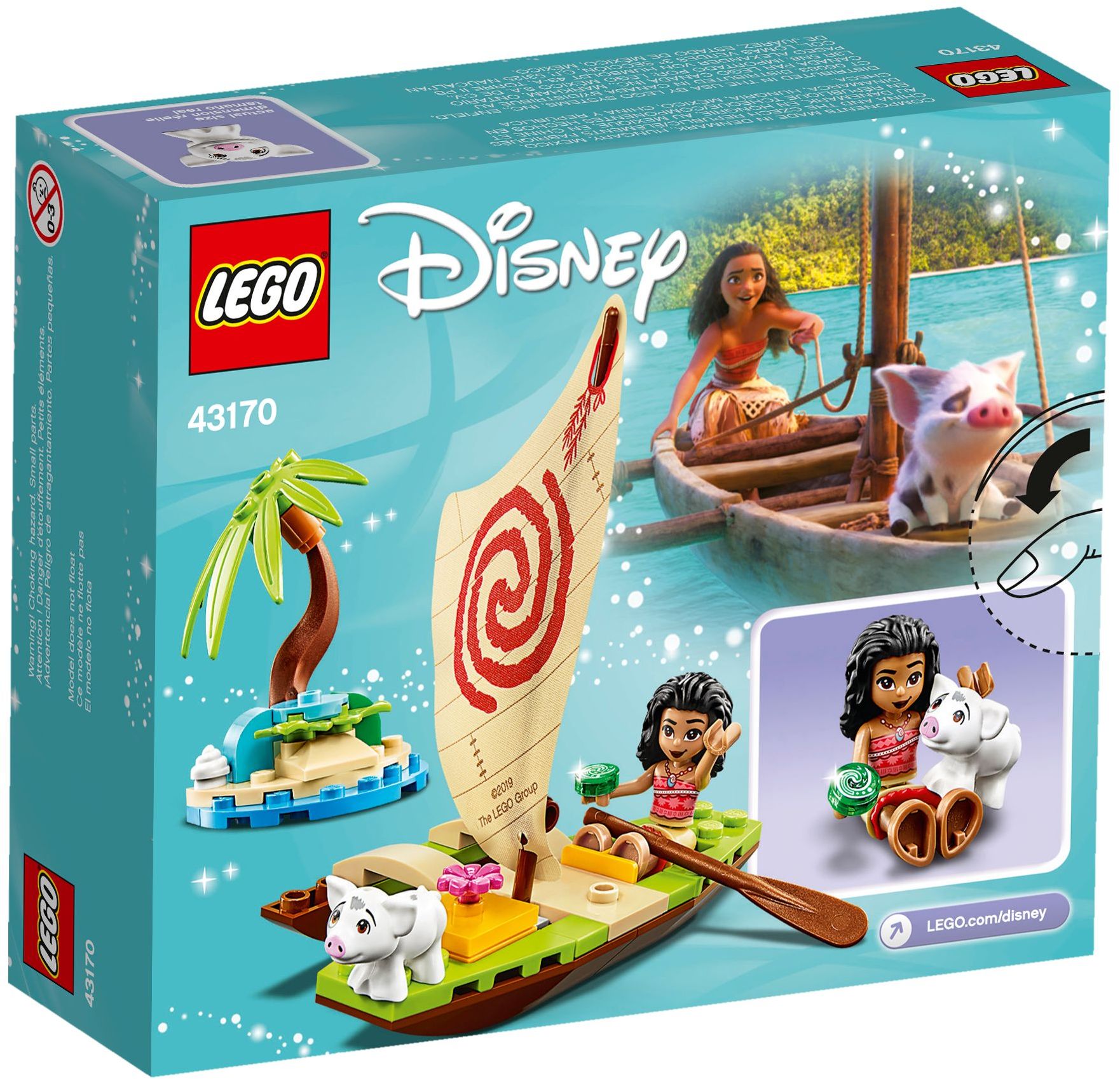 LEGO 43170 Moana's Ocean Adventure Sailboat Toy - SuperSaverAU - view 4