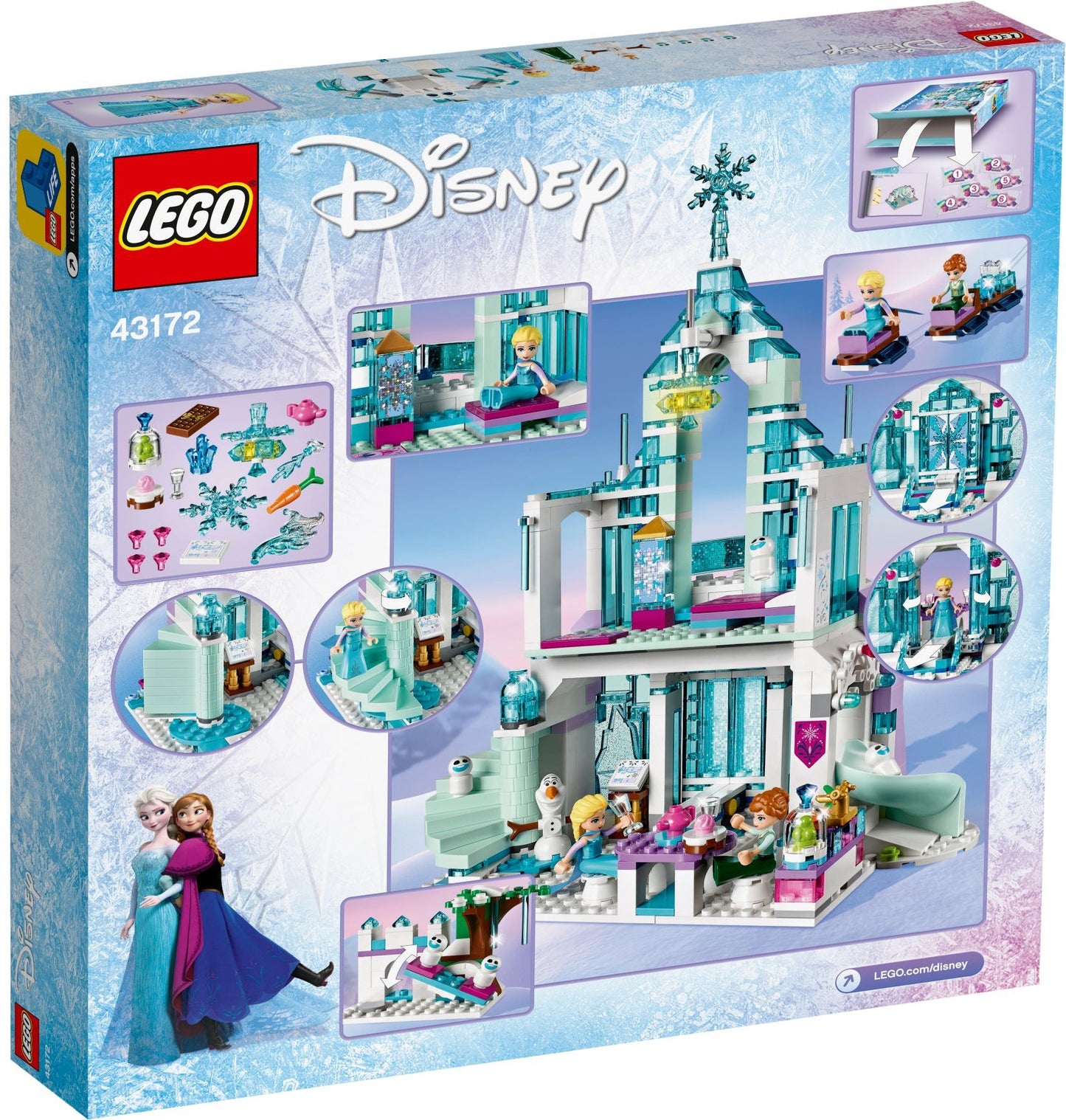 LEGO 43172 Elsa’s Ice Palace - Frozen Building Toy Set