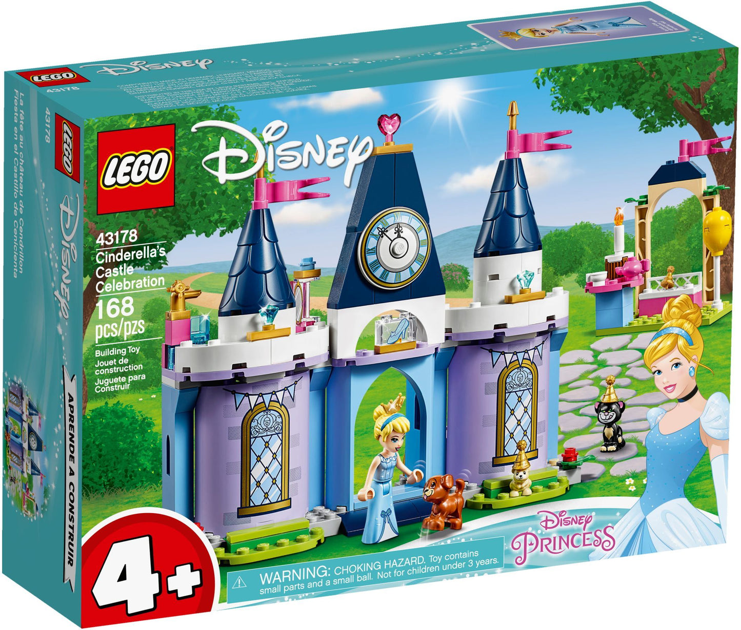 LEGO 43178 Cinderella’s Castle Celebration: Disney Princess Fun