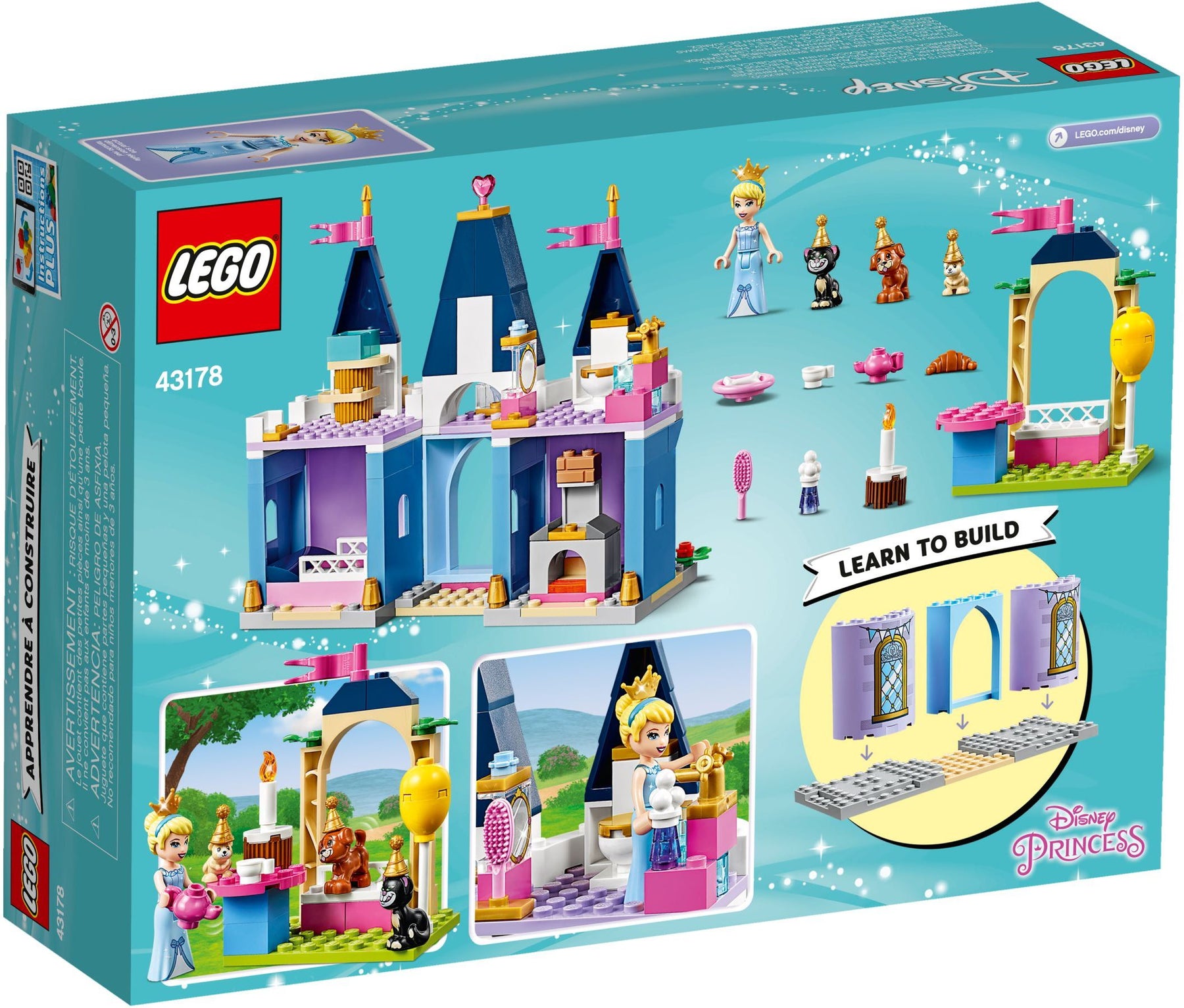 LEGO 43178 Cinderella’s Castle Celebration: Disney Princess Fun - SuperSaverAU - view 4