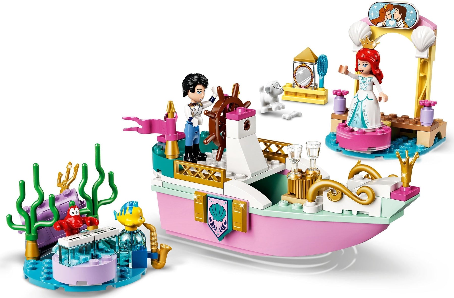 LEGO 43191 Ariel's Celebration Boat: Disney Princess Building Toy - SuperSaverAU - view 3