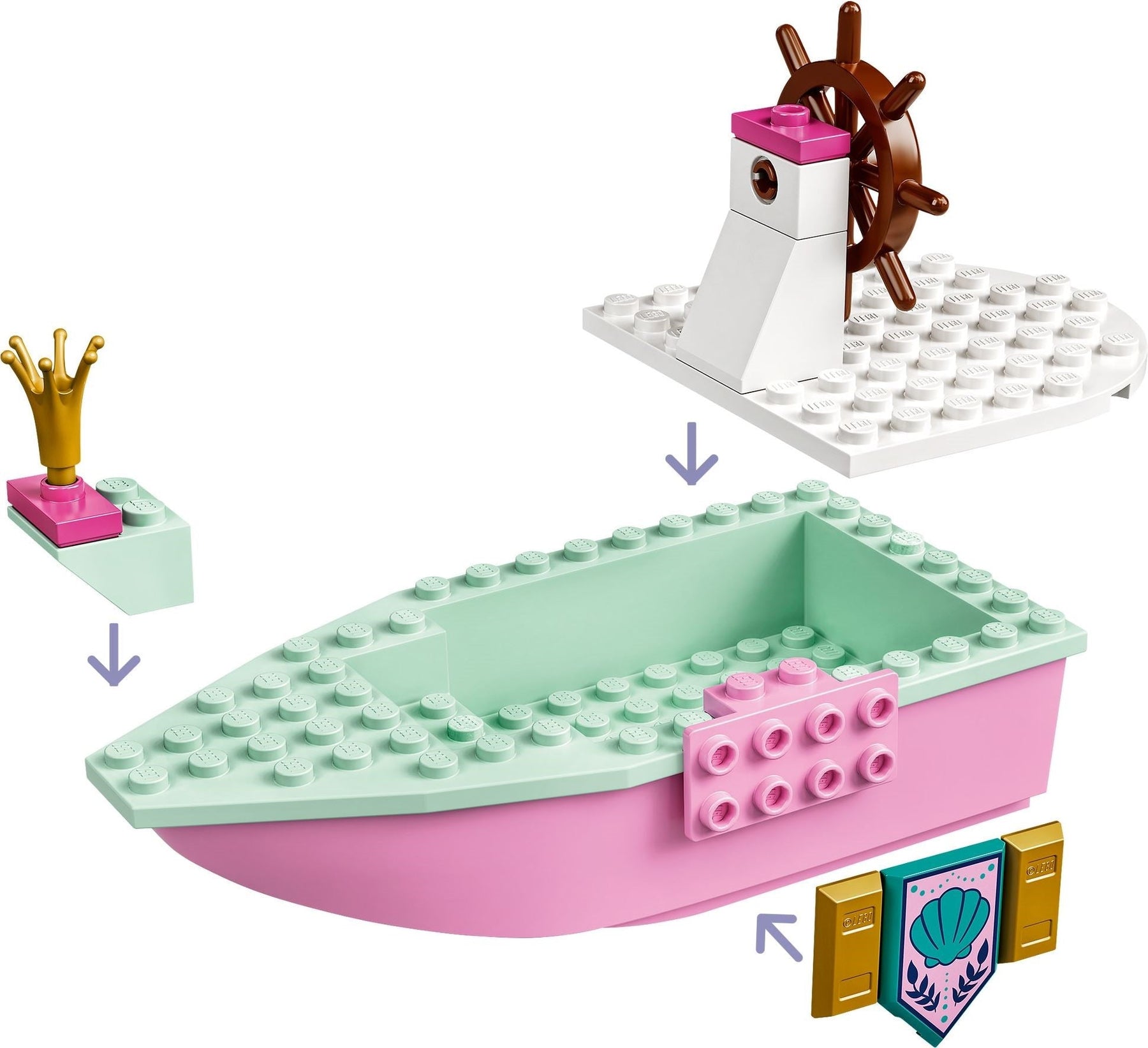 LEGO 43191 Ariel's Celebration Boat: Disney Princess Building Toy - SuperSaverAU - view 6
