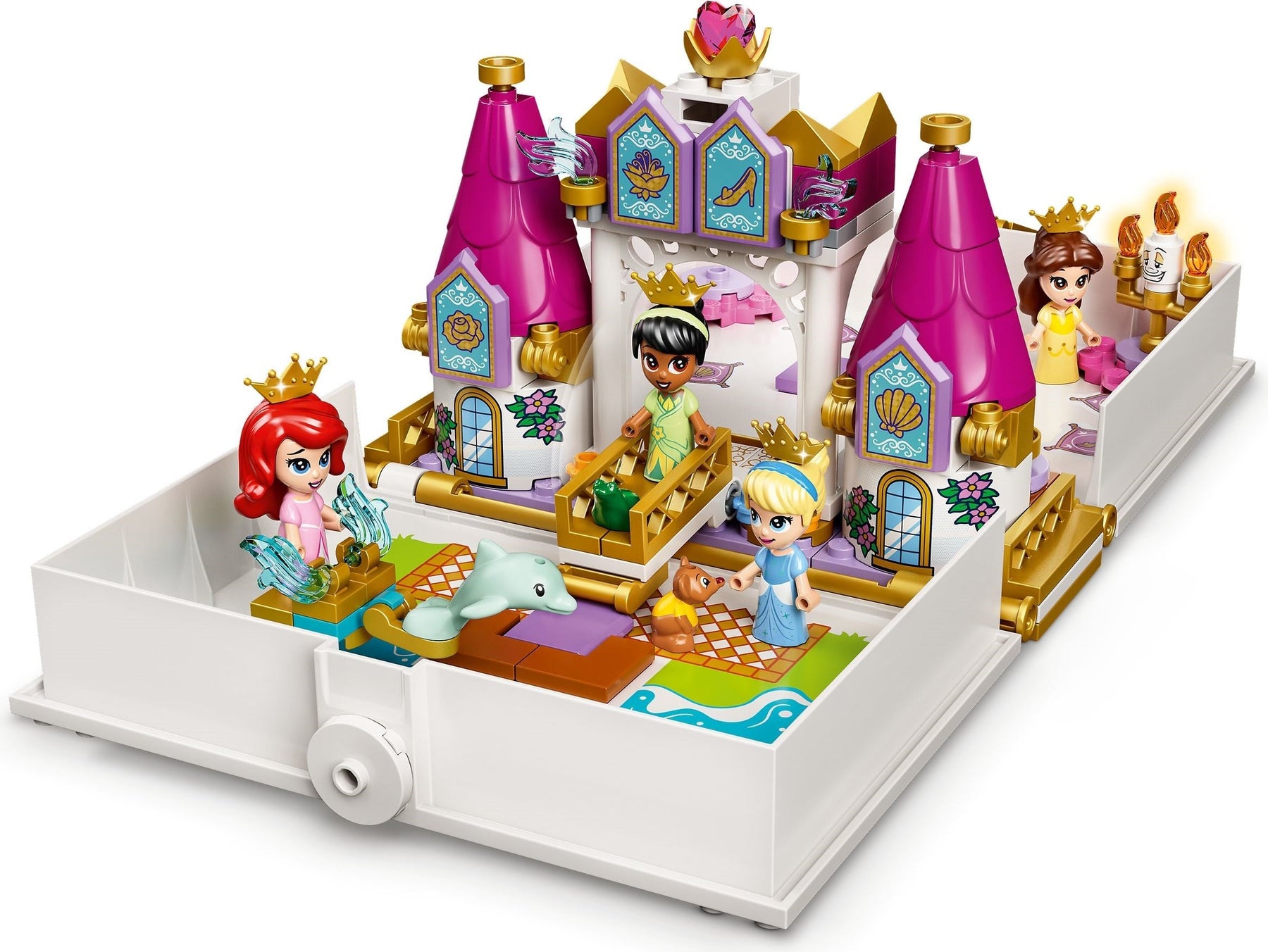 LEGO Disney 43193 Ariel, Belle, Cinderella and Tiana's Storybook Adventures- Auzzi Store