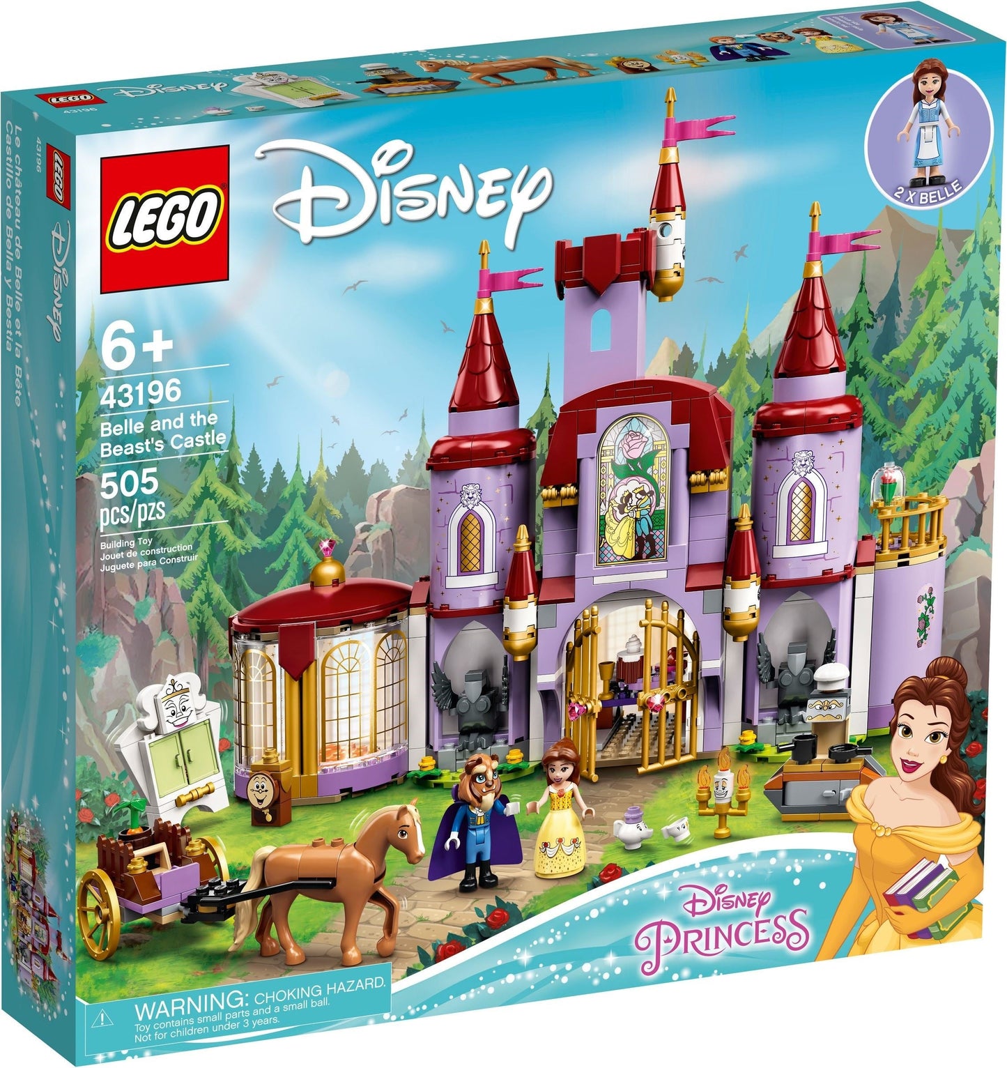 LEGO 43196 Belle & Beast's Castle - Disney Princess Building Toy