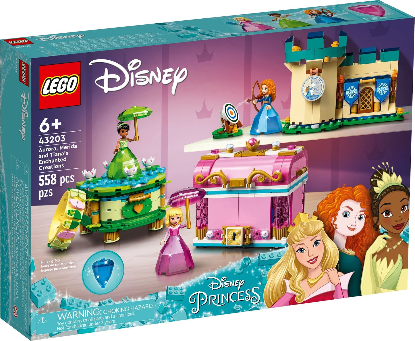 LEGO 43203 Disney Auroras, Meridas und Tianas Zauberwerke- Auzzi Store