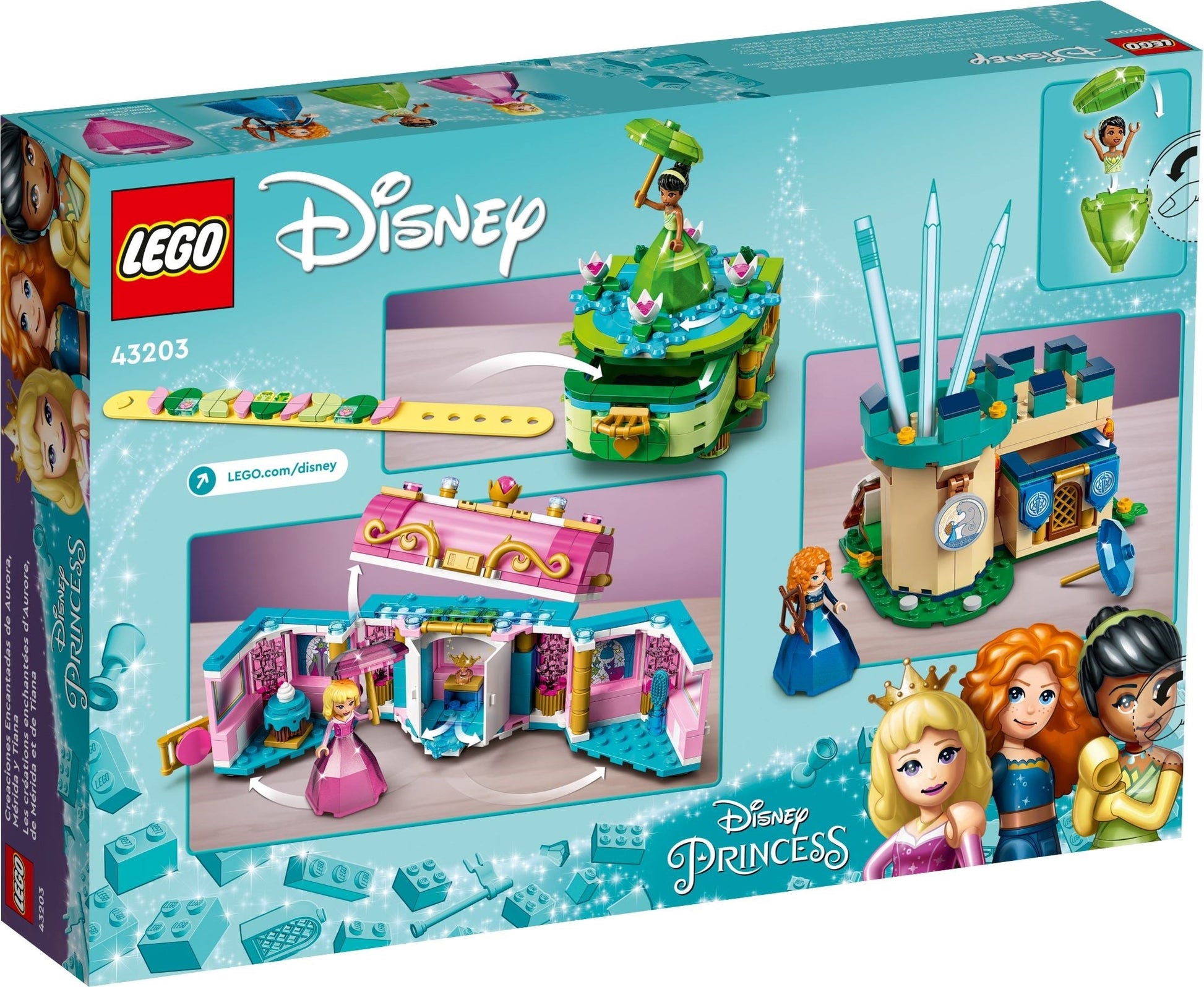 LEGO 43203 Disney Auroras, Meridas und Tianas Zauberwerke- Auzzi Store