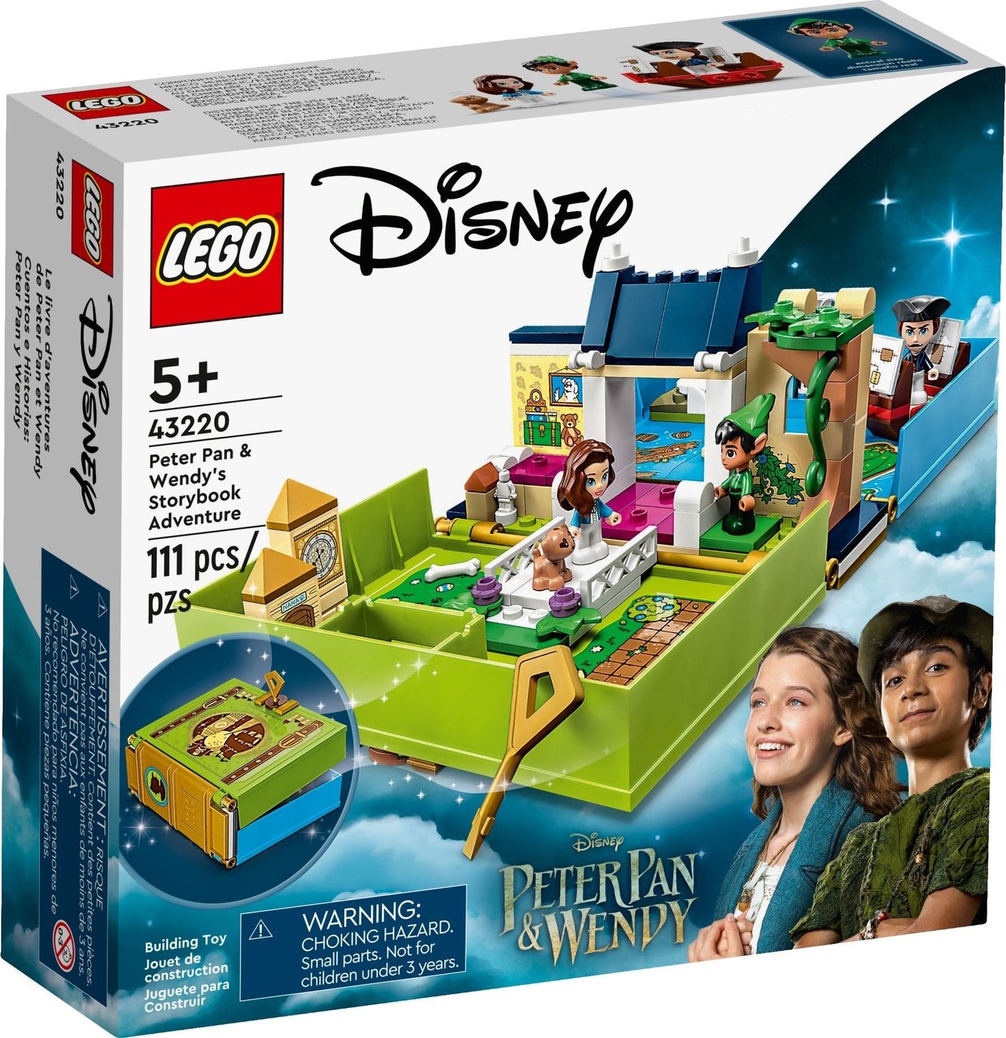LEGO 43220 Peter Pan & Wendy’s Storybook Adventure – Disney Fairytale Set