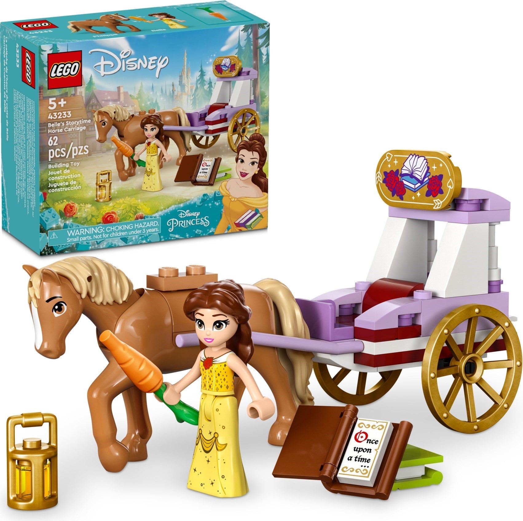 LEGO Disney Belle’s Storytime Horse Carriage 43233 - SuperSaverAU - view 1
