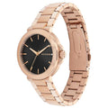 Tommy Hilfiger Lori Rose Gold Stainless Steel Black Dial Women's Watch