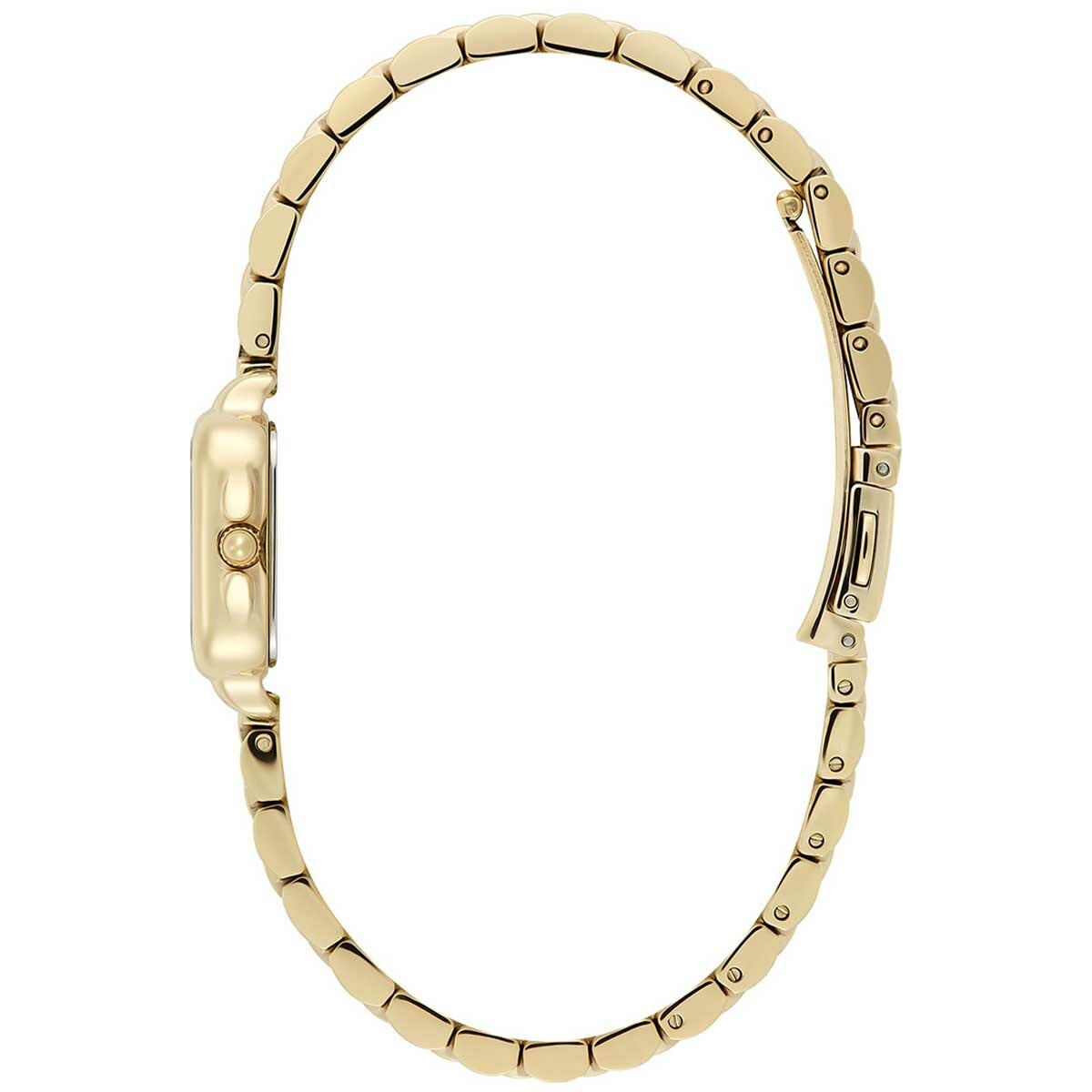 Olivia Burton Grosvenor Mini Ionic Plated Thin Gold Steel Ivory Dial Womens Watch 24000257