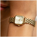 Olivia Burton Grosvenor Mini Ionic Plated Thin Gold Steel Ivory Dial Womens Watch 24000257