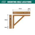 Carinya Stayed Bracket - 210 x 170mm - Varnished Bamboo - Wall Mount - SuperSaverAU - view 5