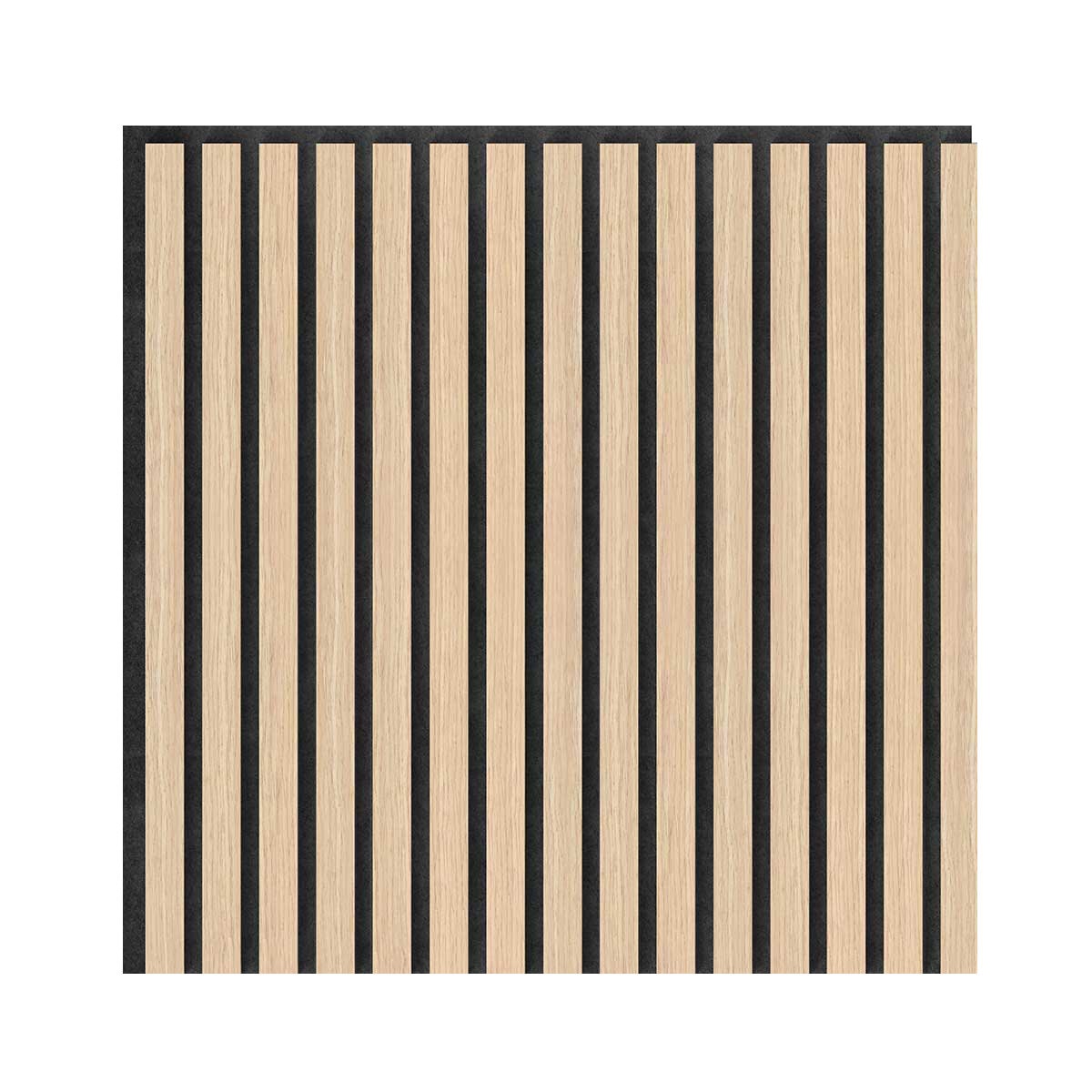 Artika Sonolok Sound Absorbing Slatted Wall Panel Kit Oak And Black