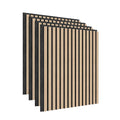 Artika Sonolok Sound Absorbing Slatted Wall Panel Kit Oak And Black