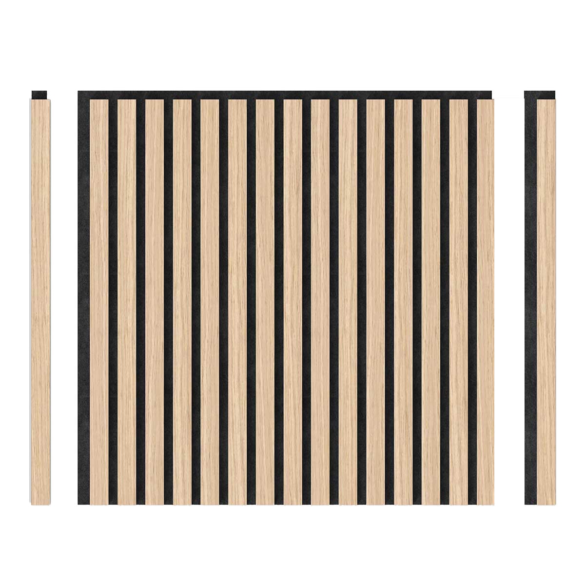 Artika Sonolok Sound Absorbing Slatted Wall Panel Kit Oak And Black