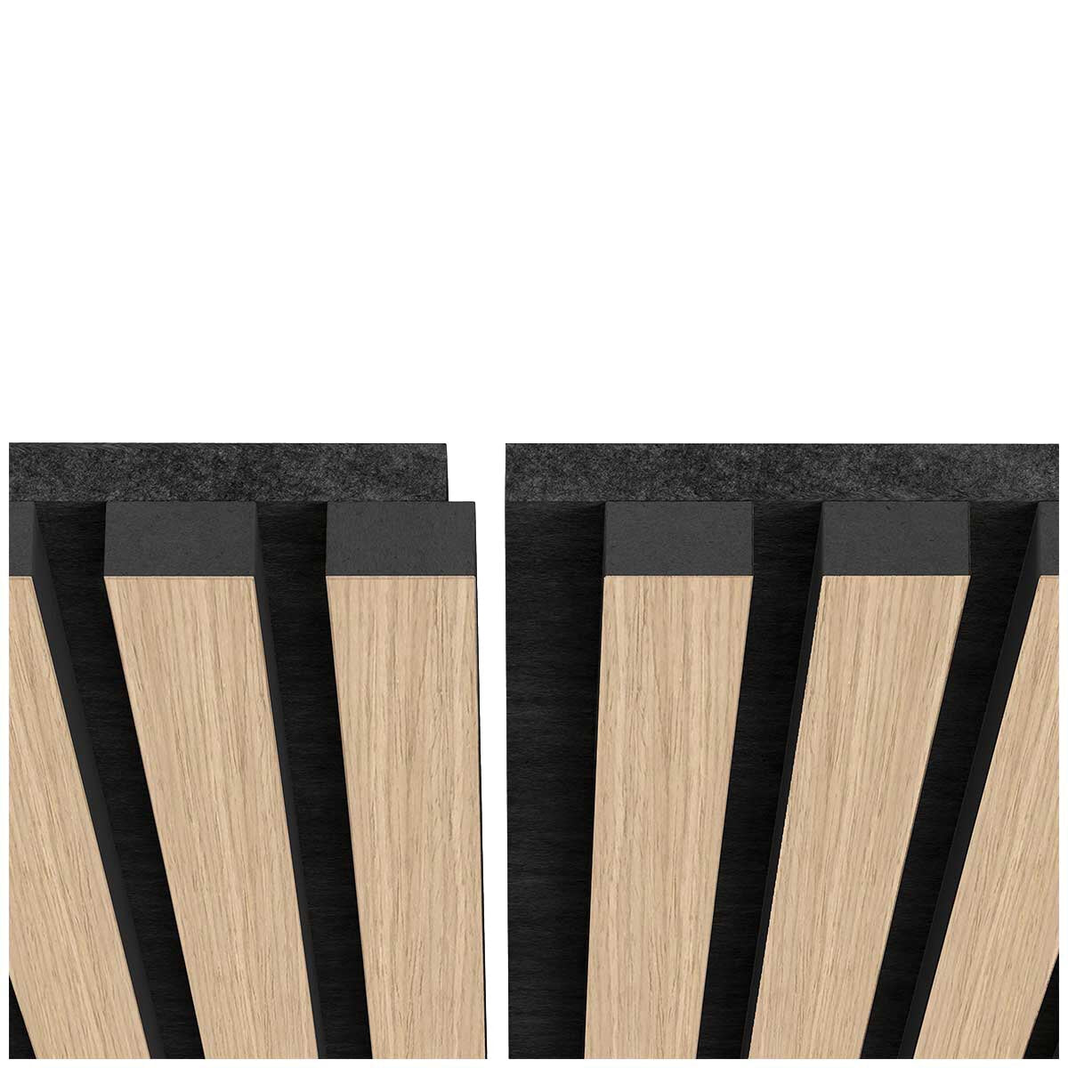 Artika Sonolok Sound Absorbing Slatted Wall Panel Kit Oak And Black