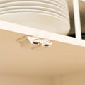 Taskmaster 67mm White Magnetic Push To Open Double Door Catch Self Aligning