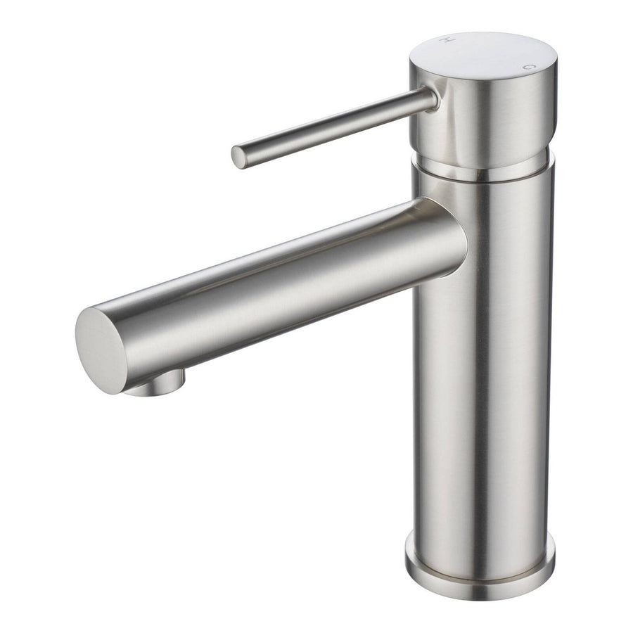 Mondella Resonance Basin Mixer - 35mm - Brushed Nickel - Ergonomic Handle - SuperSaverAU - view 1
