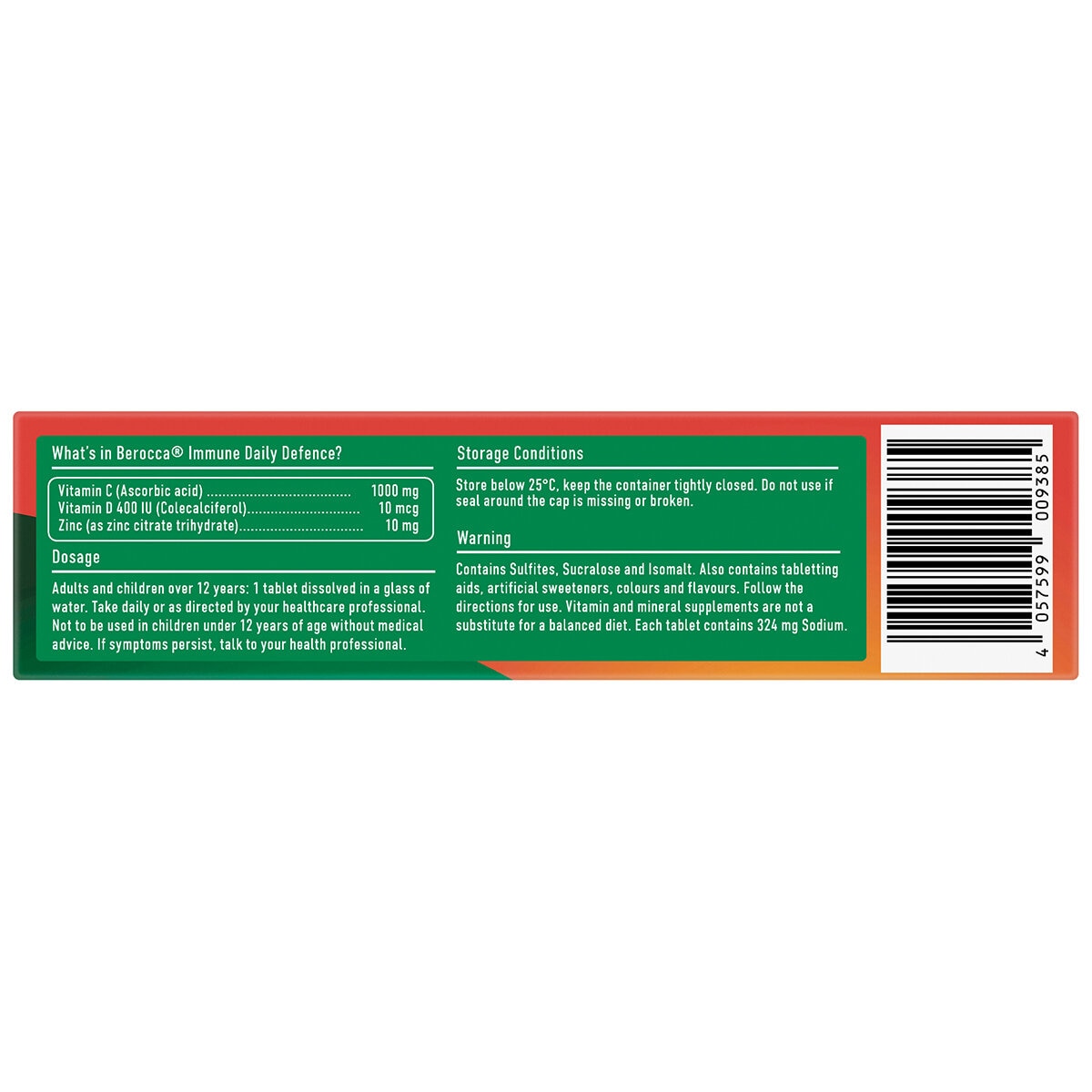 Berocca Immune Daily Defence Orange 2 x 45 Effervescent Tablets