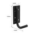 Rack It 1000kg Single Hook Black Steel Wall Mount
