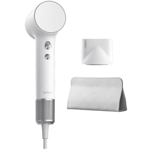 Lightweight 299g Travel Hair Dryer with Ionic Frizz Control and Child Mode, Laifen Mini White 1HD31SAUWH001