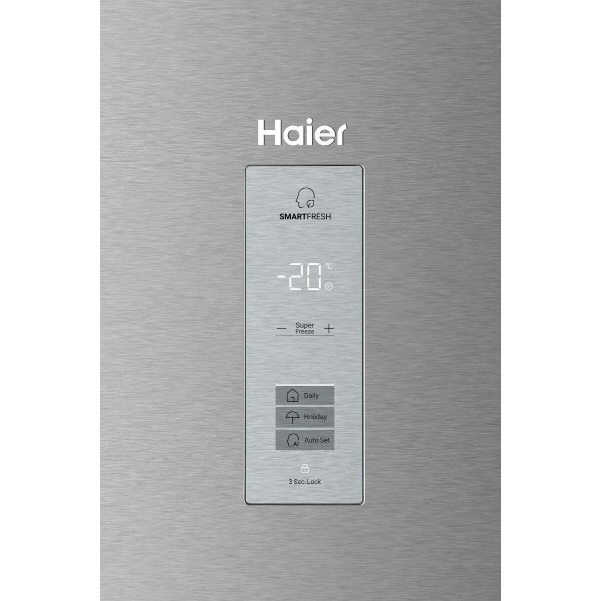 Haier 386L Upright Frost Free Freezer - Satina Finish, Twist Ice Maker, Super Freeze, Holiday Mode - HVF430VS