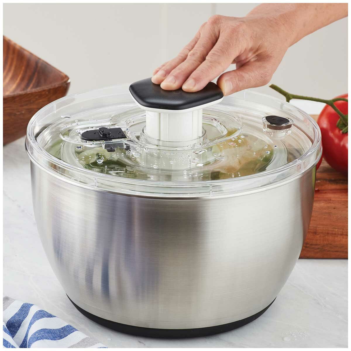 MIU Stainless Steel Salad Spinner 6L