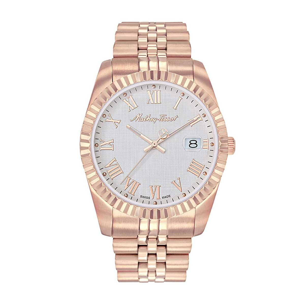 Mathey-Tissot Rose Gold Stainless Steel White Dial Men's Watch H810PRA