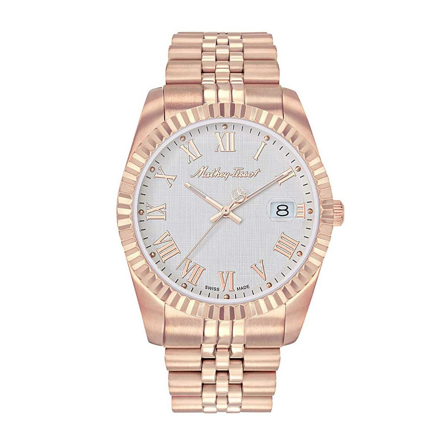 Mathey-Tissot Rose Gold Stainless Steel White Dial Men's Watch H810PRA