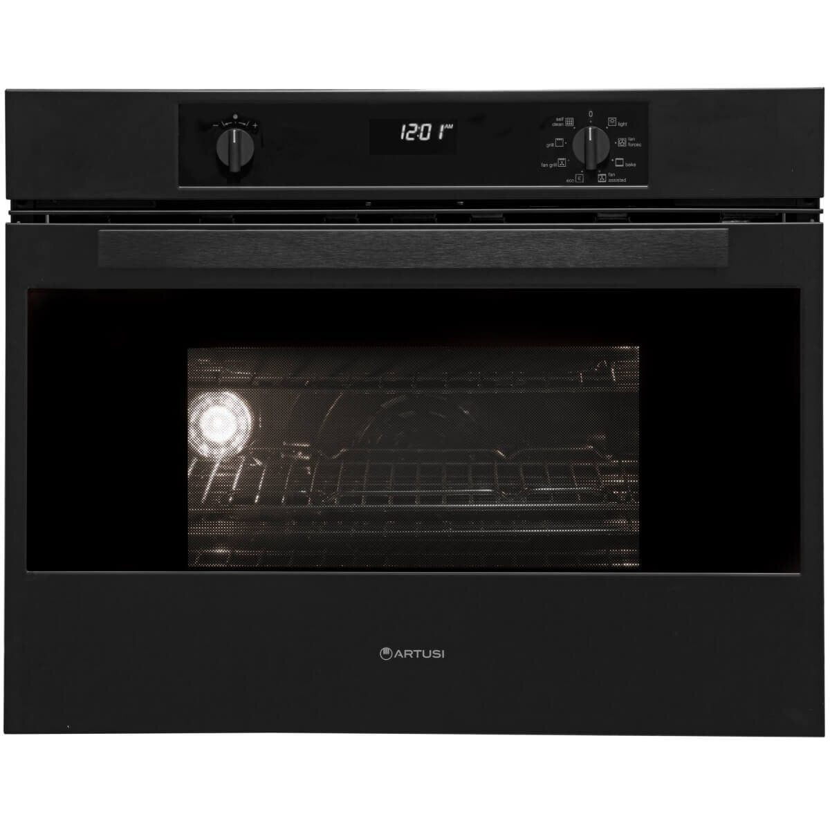 Artusi 75cm Pyrolytic Built-In Oven - Matte Black, 95L Capacity, Telescopic Runners - AO750MBP