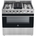 Trinity 90cm Natural Gas Freestanding Oven 132L - Stainless Steel, Air Fry, Rotisserie, Wok Burner - TRFSGO901
