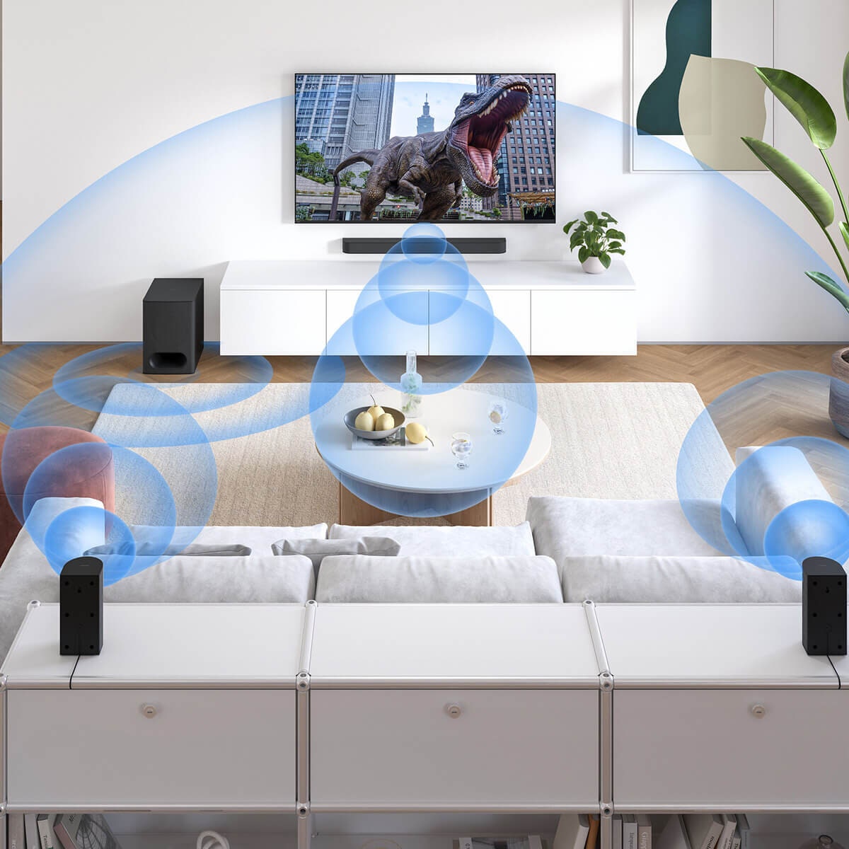 Sony BRAVIA 5.1ch Home Theatre System with Dolby Atmos - 1000W, Wireless Rear Speakers, Bluetooth - HTS60