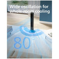 Philips 5000 Series tower fan - 5 speeds - SilentWings quiet operation - Charcoal - CX5550-01