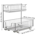 Trinity Sliding Under Sink Storage Rack EcoStorage 2 Tier Pull Out Baskets — image 2