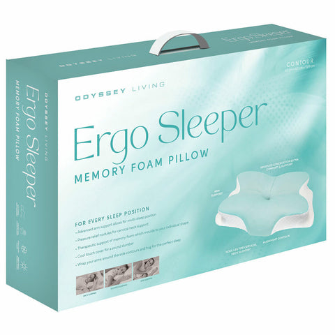 Odyssey Living Ergo Sleeper Memory Foam Pillow