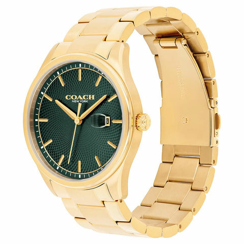 Coach Oliver Gold Steel Green Dial Men's Watch 14602753