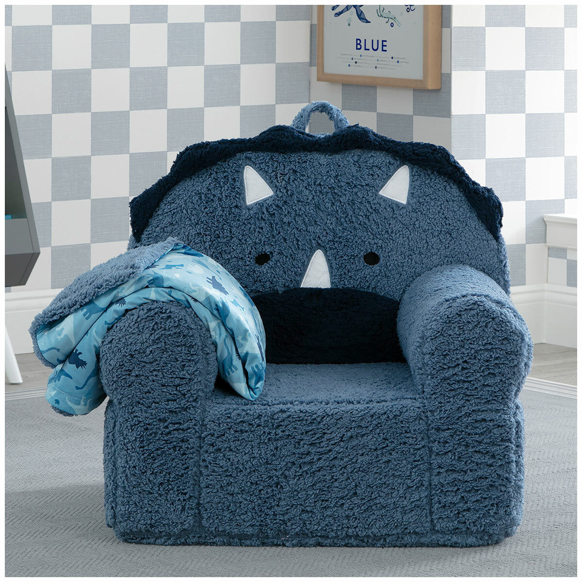 Delta Children Cozee Kids' Animal Chair With Plush Blanket Dinosaur