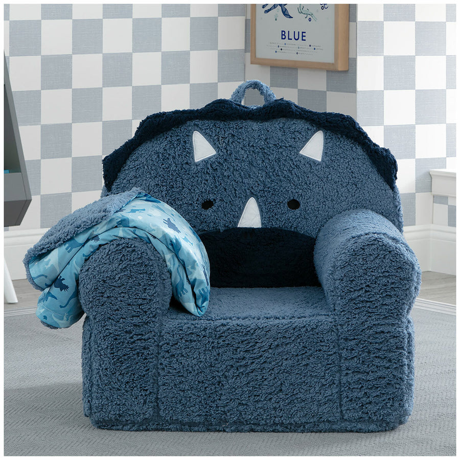 Delta Children Cozee Kids' Animal Chair With Plush Blanket Dinosaur