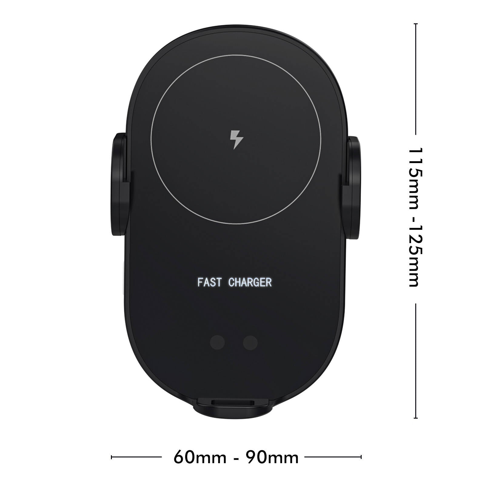 Antsig 15W Wireless Car Charger - Auto-Clamp, Vent & Suction Mount ABS AP0962B