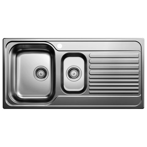Blanco Tipo II 6S Topmount Sink - 1 and 3/4 Bowl, Right Hand Drainer, Stainless Steel - 528225