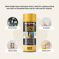 White Knight Super Gold Satin Spray Paint 300g Metallic Indoor Outdoor