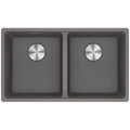 Franke Maris 350mm double bowl undermount sink - Stone Grey Fragranite - extension drainer - MRG120-35SG-FPC