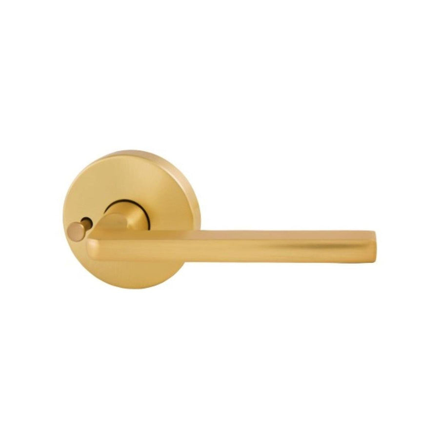 Gainsborough Brass Satin Avant Alba Privacy Lever Set - 145mm x 64mm - QuickFix Installation - SuperSaverAU - view 1